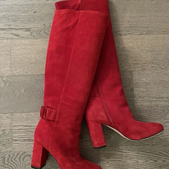 Via Spiga Red Heeled Boots - Picture 3 of 10